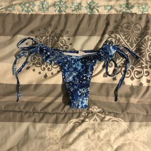 Tye dye thong bikini bottoms